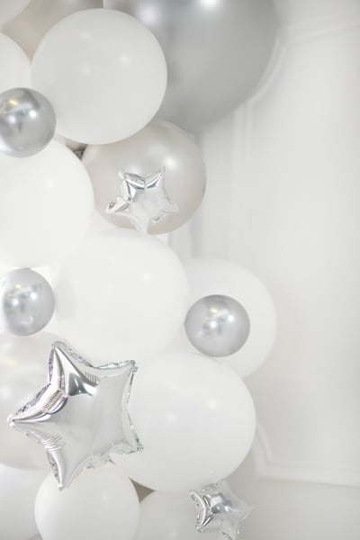 Palloncino ad elio Star Silver Vuoto 12cm 25pz