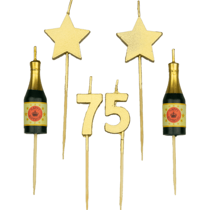 Candele 75 anni Champagne 17,5 cm