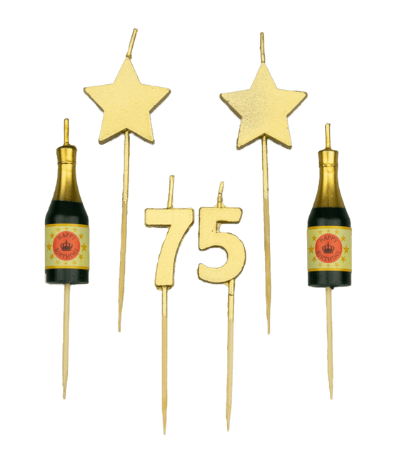 Candele 75 anni Champagne 17,5 cm