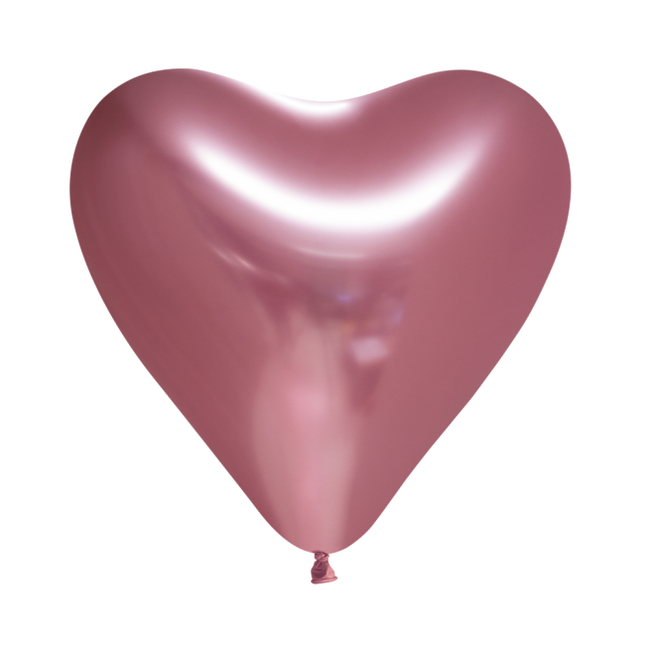 Palloncini a cuore rosa 30cm 6pz