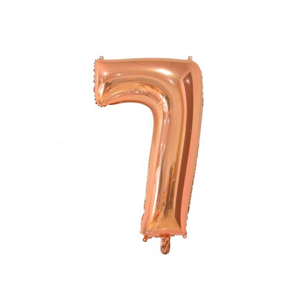 Pallone in foil Figura 7 Oro Rosa 66cm