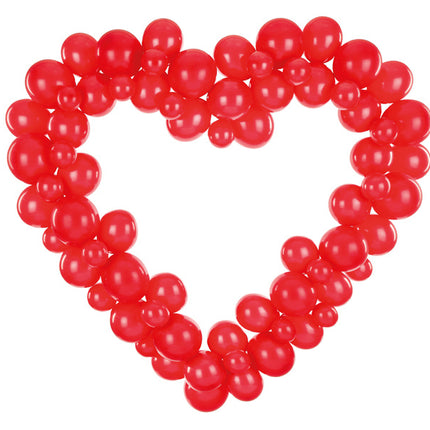 Fiocco a palloncino Cuore Rosso 5 pezzi