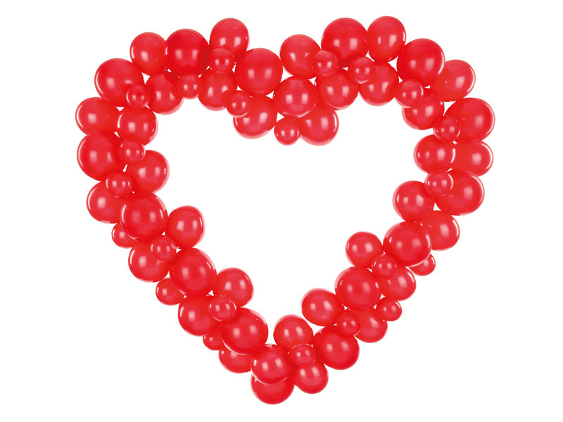 Fiocco a palloncino Cuore Rosso 5 pezzi