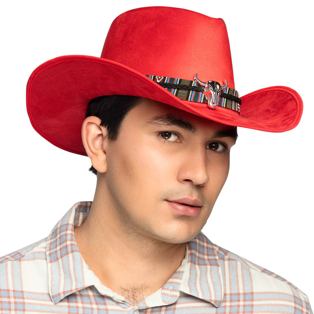 Cappello da cowboy rosso Luxe