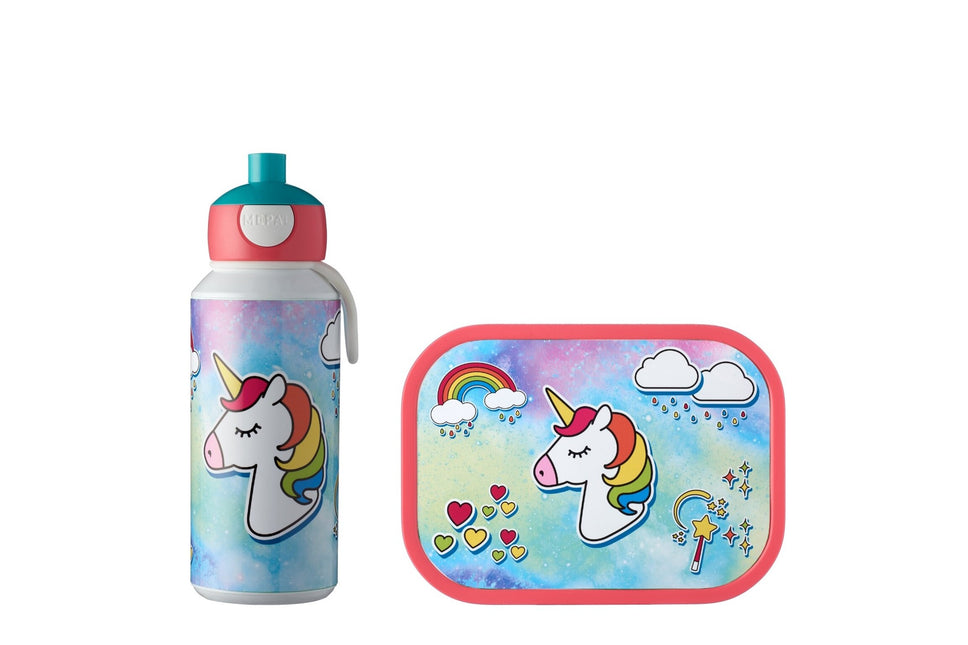 Set pranzo Campus Drink Bottle+Lunchbox Unicorno