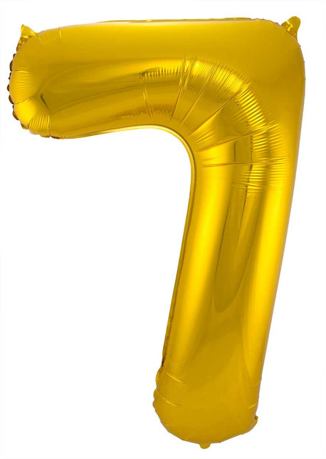 Pallone Foil Figura 7 Oro Metallizzato XL 86cm vuoto