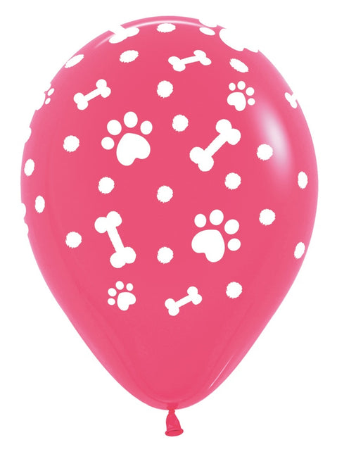 Palloncini Paw Prints Girl Mix 30cm 25pz