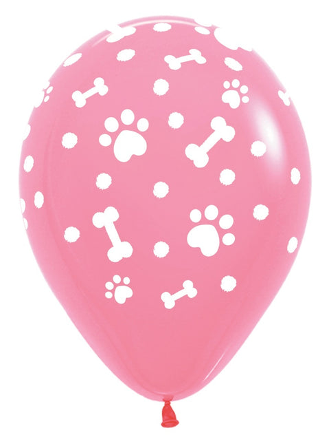 Palloncini Paw Prints Girl Mix 30cm 25pz