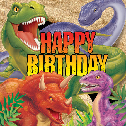 Tovaglioli Dino Buon Compleanno 33cm 16pz