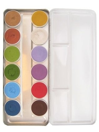 Palette trucco colorata 12 pezzi