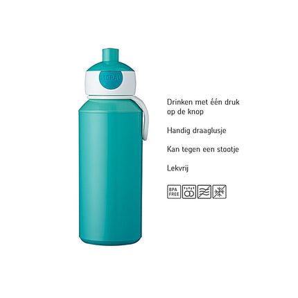 Bottiglia Pop-Up Campus 400ml Dino