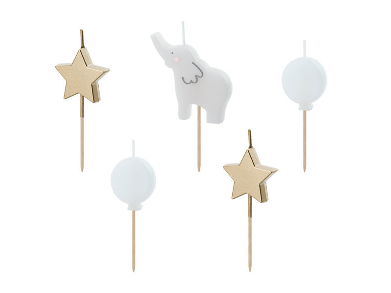 Candele Elefante 5cm 5pz