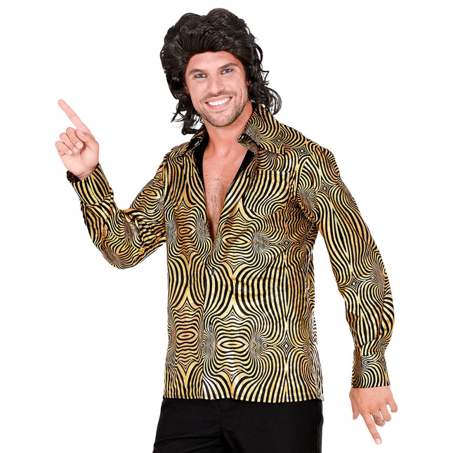 Camicetta Disco 70S Oro Uomo