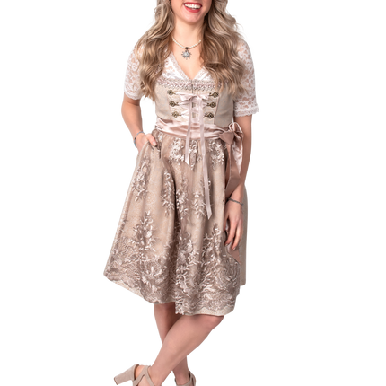 Dirndl jaquard, crema