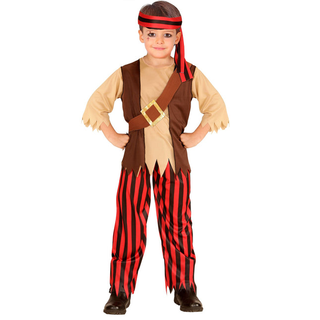 Costume da Pirata Marrone Rosso Ragazzo