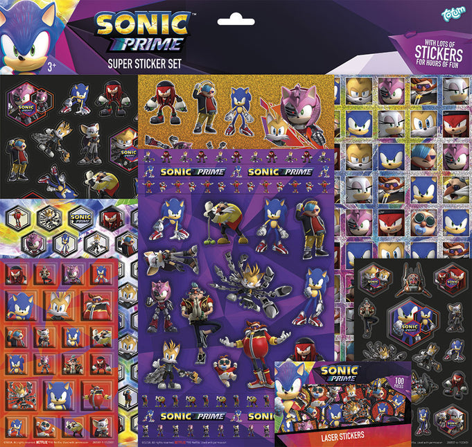 Set di adesivi Sonic grande