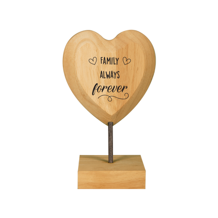 Cuore di legno Famiglia Sempre Per Sempre