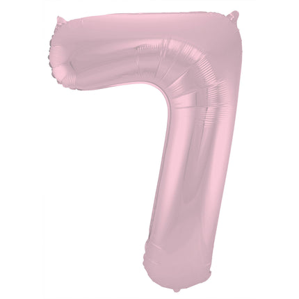 Palloncino Foil Figura 7 Rosa Pastello XL 86cm vuoto