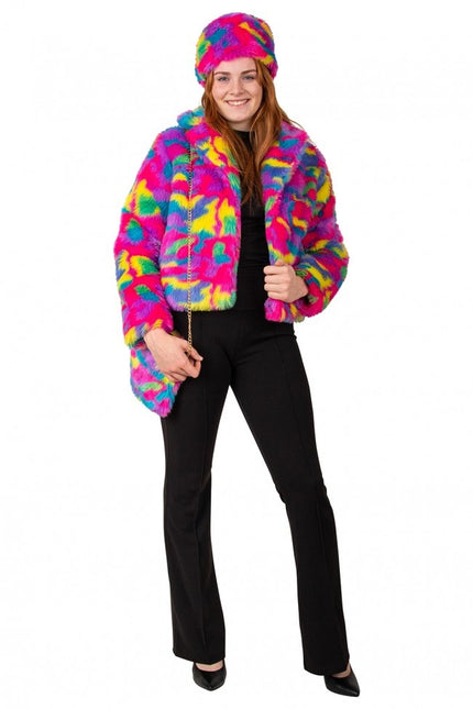 Cappotto di pelliccia Camouflage Rainbow