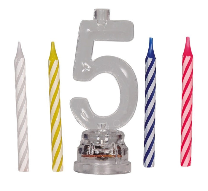 Portacandela 5 anni a Led 13cm