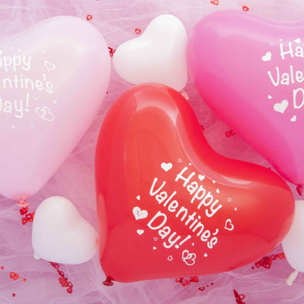 Palloncini Cuore Happy Valentine Mix 30cm 50pz