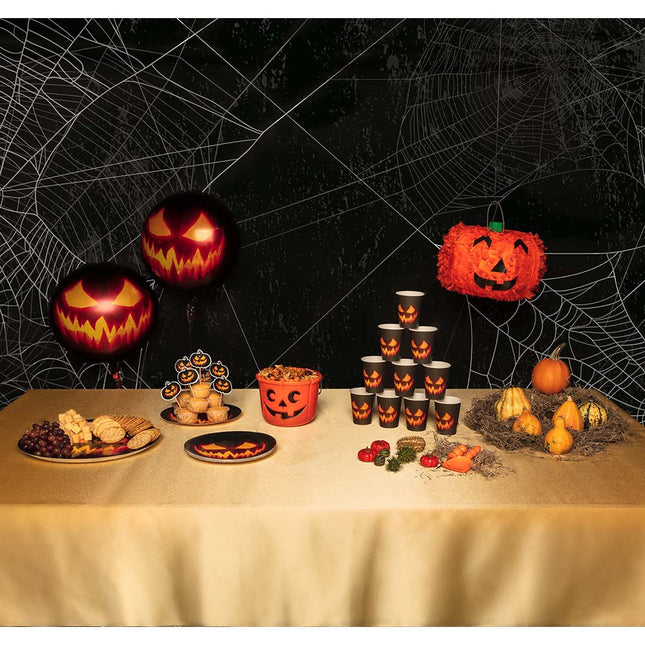 Bicchieri Halloween Zucca di carta 210ml 10pz