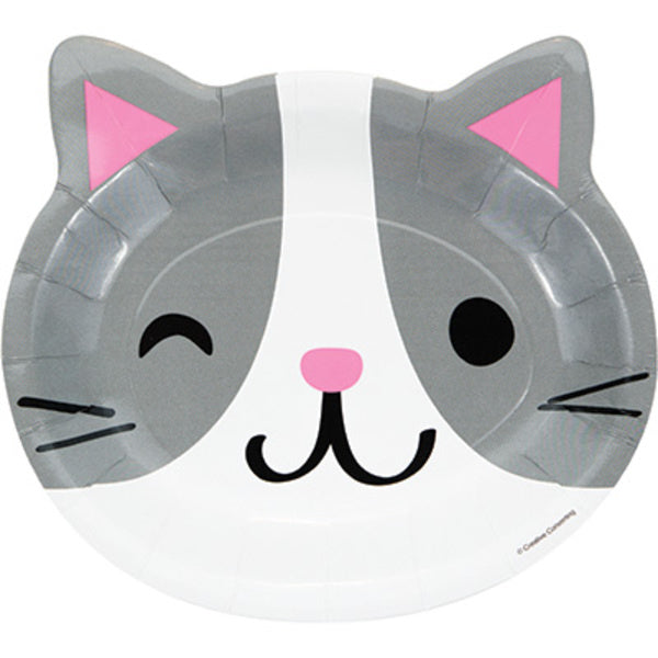 Piatti colorati Party Cats 23 cm 8 pezzi