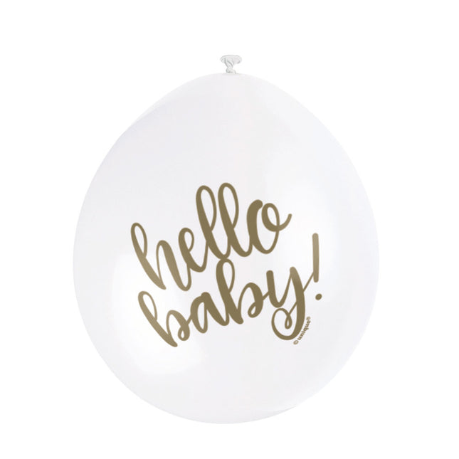 Palloncini nascita Hello Baby 25cm 10pz