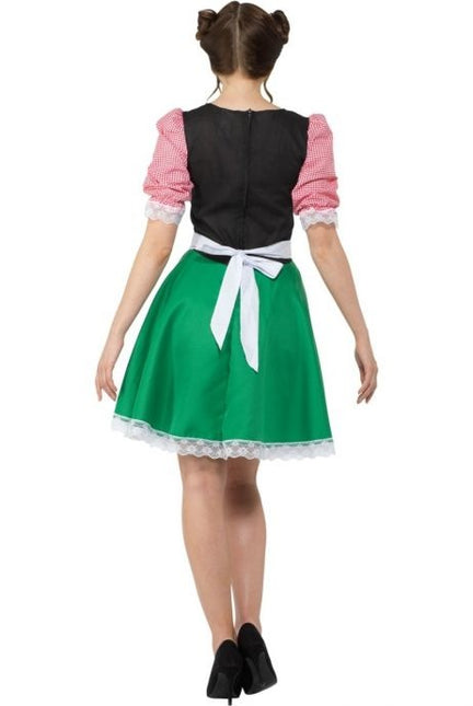 Abito Dirndl Oktoberfest Rosso Verde