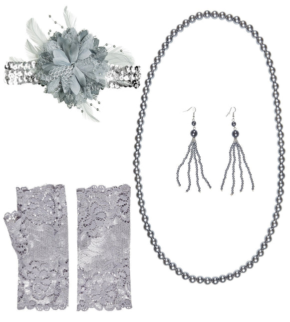 Set di accessori anni 20S ruggenti 4 pezzi