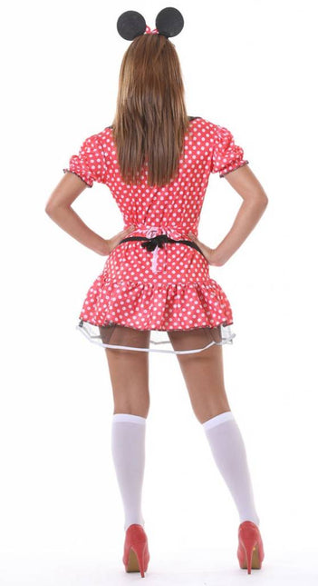 Costume da Minnie Mouse Bianco Rosso Donna