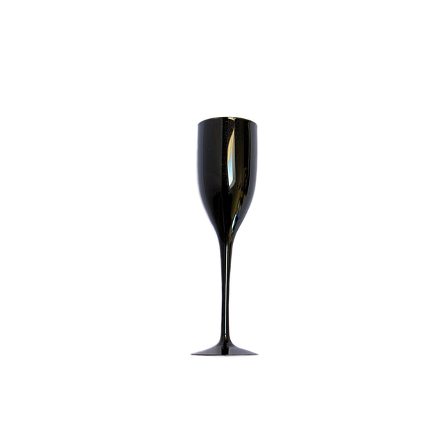 Bicchieri da champagne neri riutilizzabili da 150 ml 4 pezzi