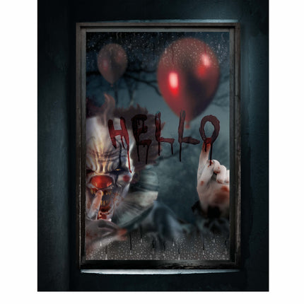 Poster decorazione finestra Halloween Clown