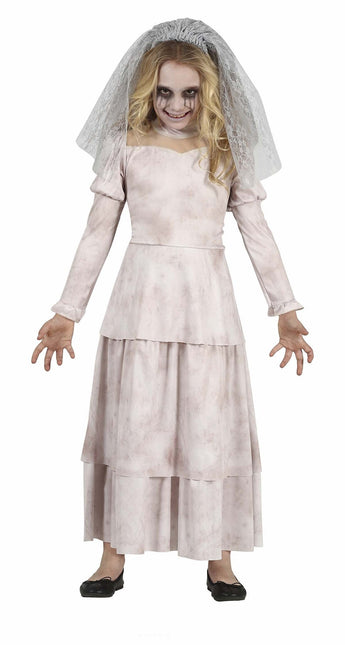 Costume da fantasma per Halloween da ragazza bianco