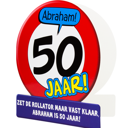 Biglietto di compleanno Abraham Traffic sign 16.5cm