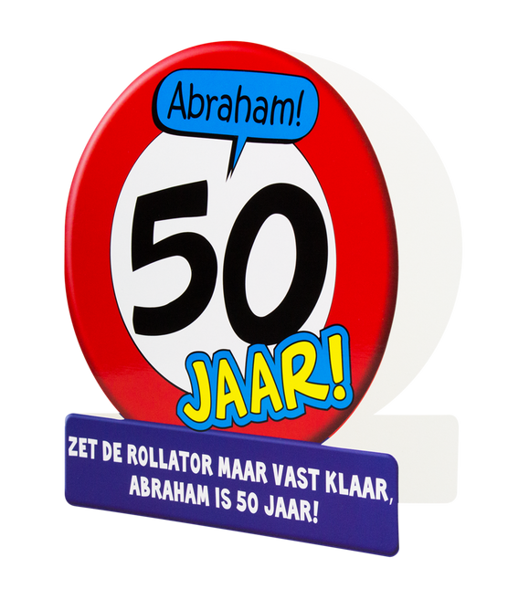 Biglietto di compleanno Abraham Traffic sign 16.5cm