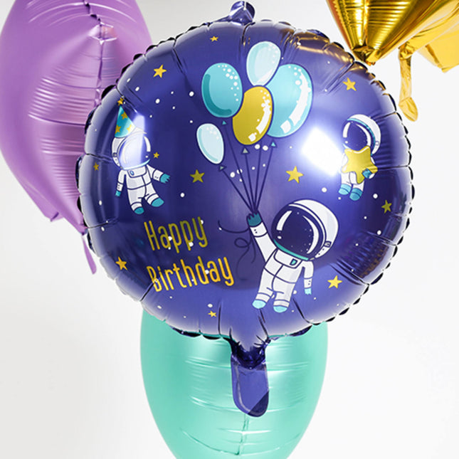 Palloncino ad elio Happy Birthday Space vuoto 45 cm