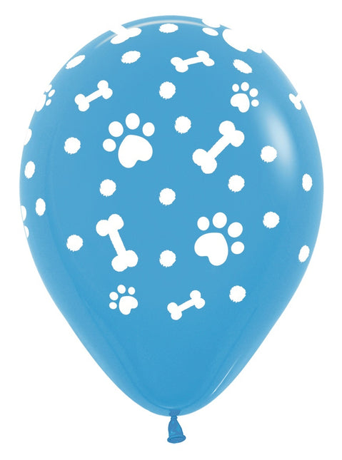 Palloncini Paw Prints Boy Mix 30cm 25pz