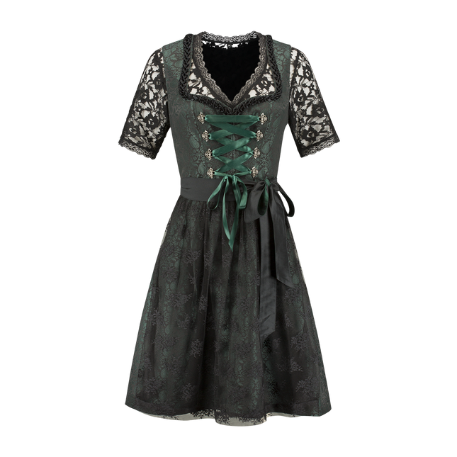 Nero Verde Abito Dirndl Oktoberfest Donna Jaquard