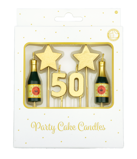 Candele 50 anni Champagne 17,5 cm