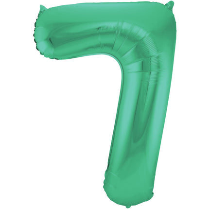 Palloncino Foil Figura 7 Verde Opaco XL 86cm vuoto