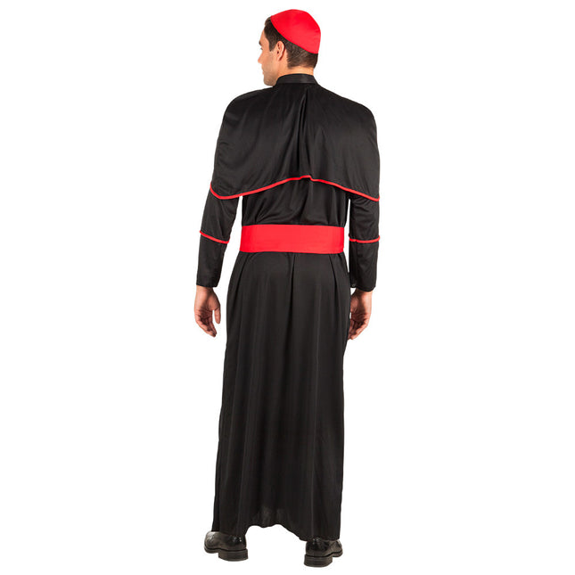 Costume da cardinale nero M/L