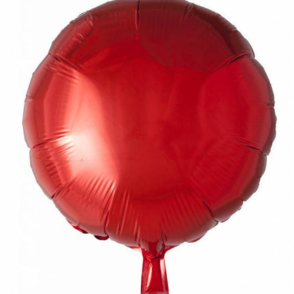 Palloncino ad elio rotondo rosso 46 cm vuoto