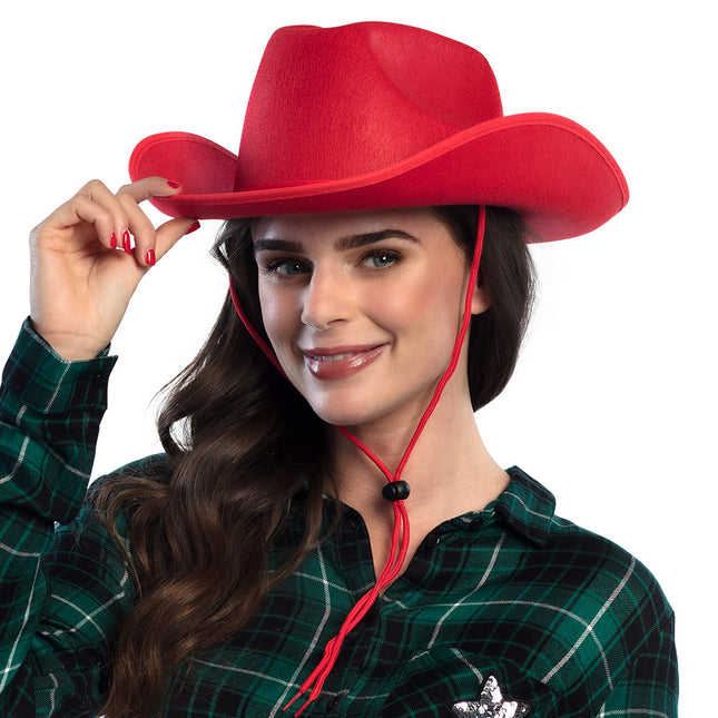 Cappello da cowboy rosso