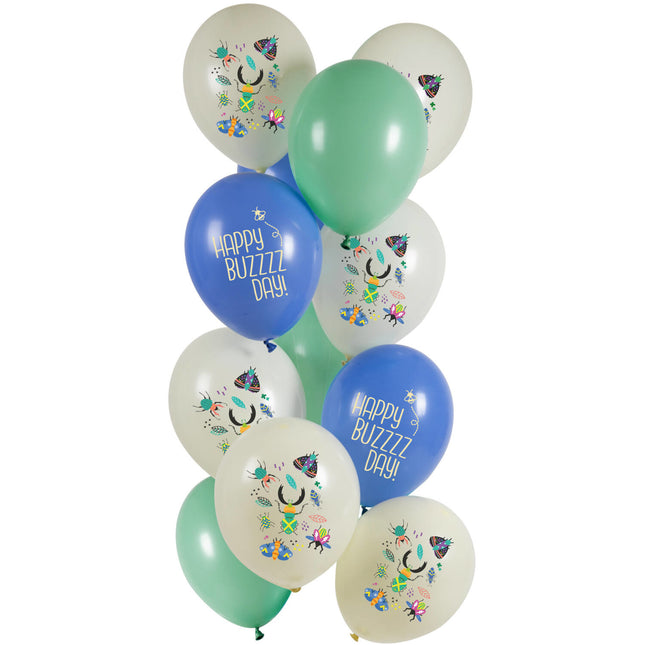 Palloncini Happy Birthday Bugs 33cm 12pz