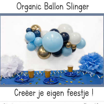 Kit per palloncini fai da te Blu Organico