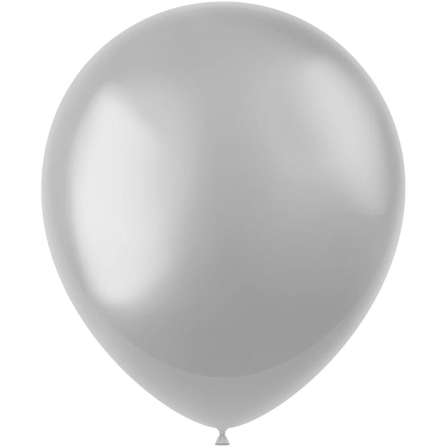 Palloncini argento metallizzati Moondust Silver 33cm 50pz