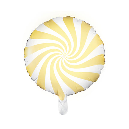 Palloncino ad elio giallo chiaro a spirale 45 cm vuoto