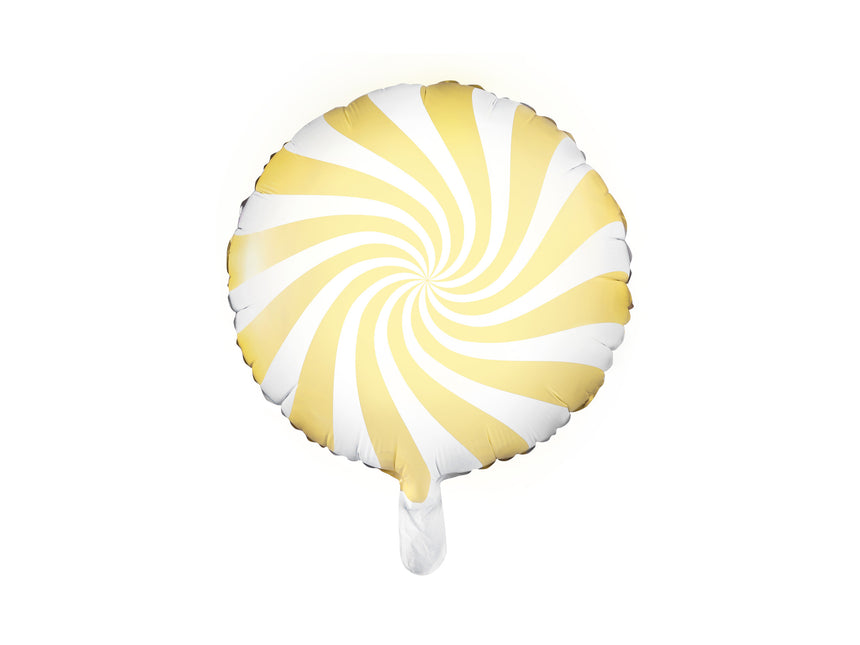 Palloncino ad elio giallo chiaro a spirale 45 cm vuoto