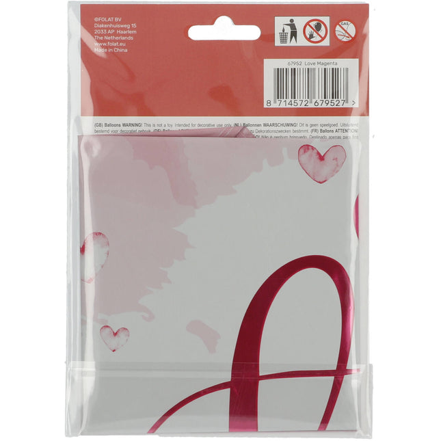 Palloncino ad elio Cuore Amore vuoto 45 cm